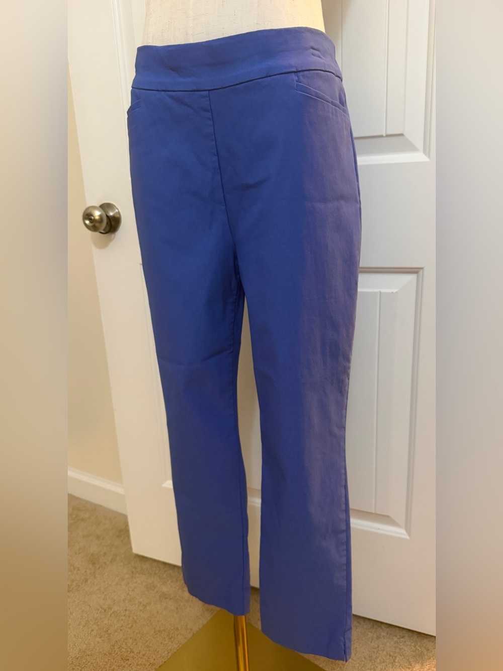 Chico's Straight-Leg Stretch Pull On Periwinkle Blue Sz 1.5 (10)
